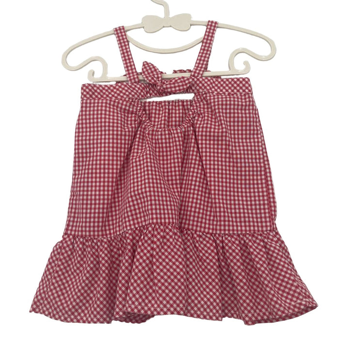 Sleeveless Gingham Check