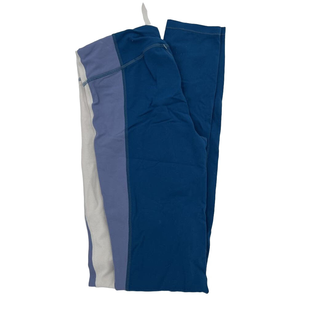 Athletic Leggings / White & Purple Stripe