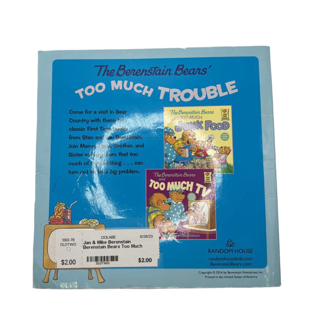 Berenstain Bears Too Much Trouble