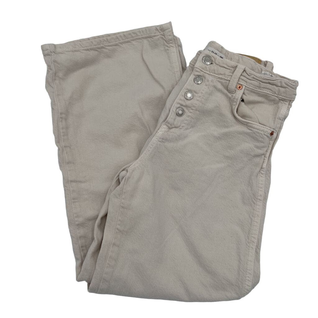 Wide Leg Button Front Jean