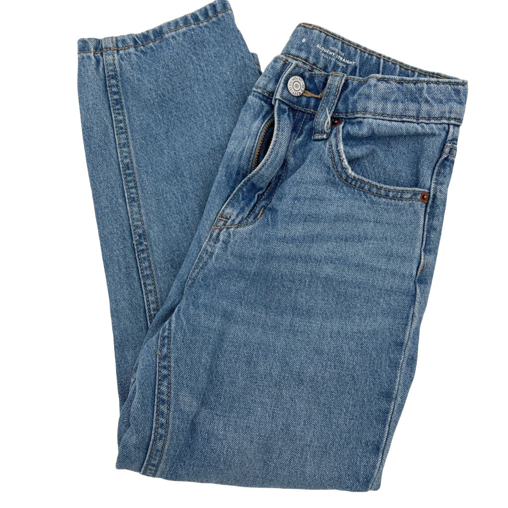 Adjustable Waist Destressed Jeans