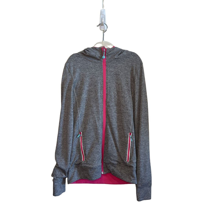 Hooded Athletic Zip Up Jacket