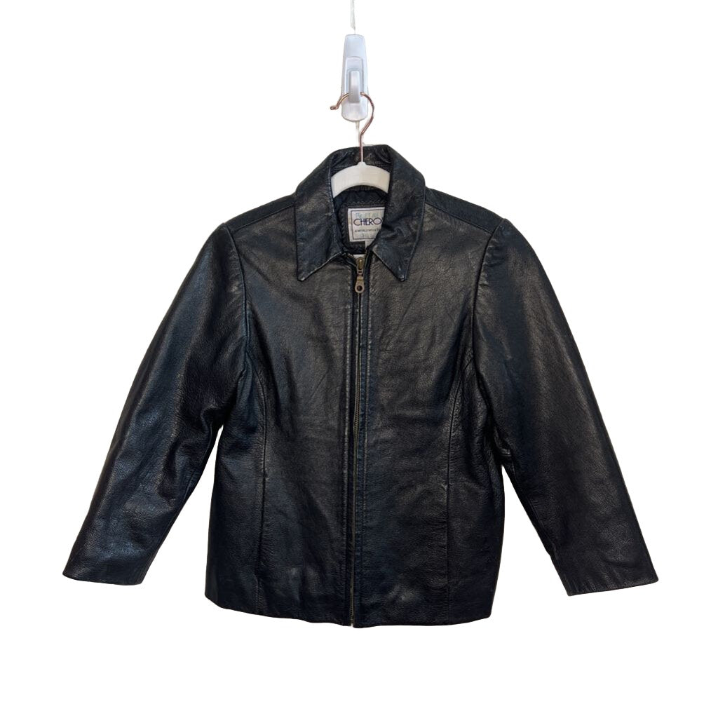 Leather Zip Up Jacket