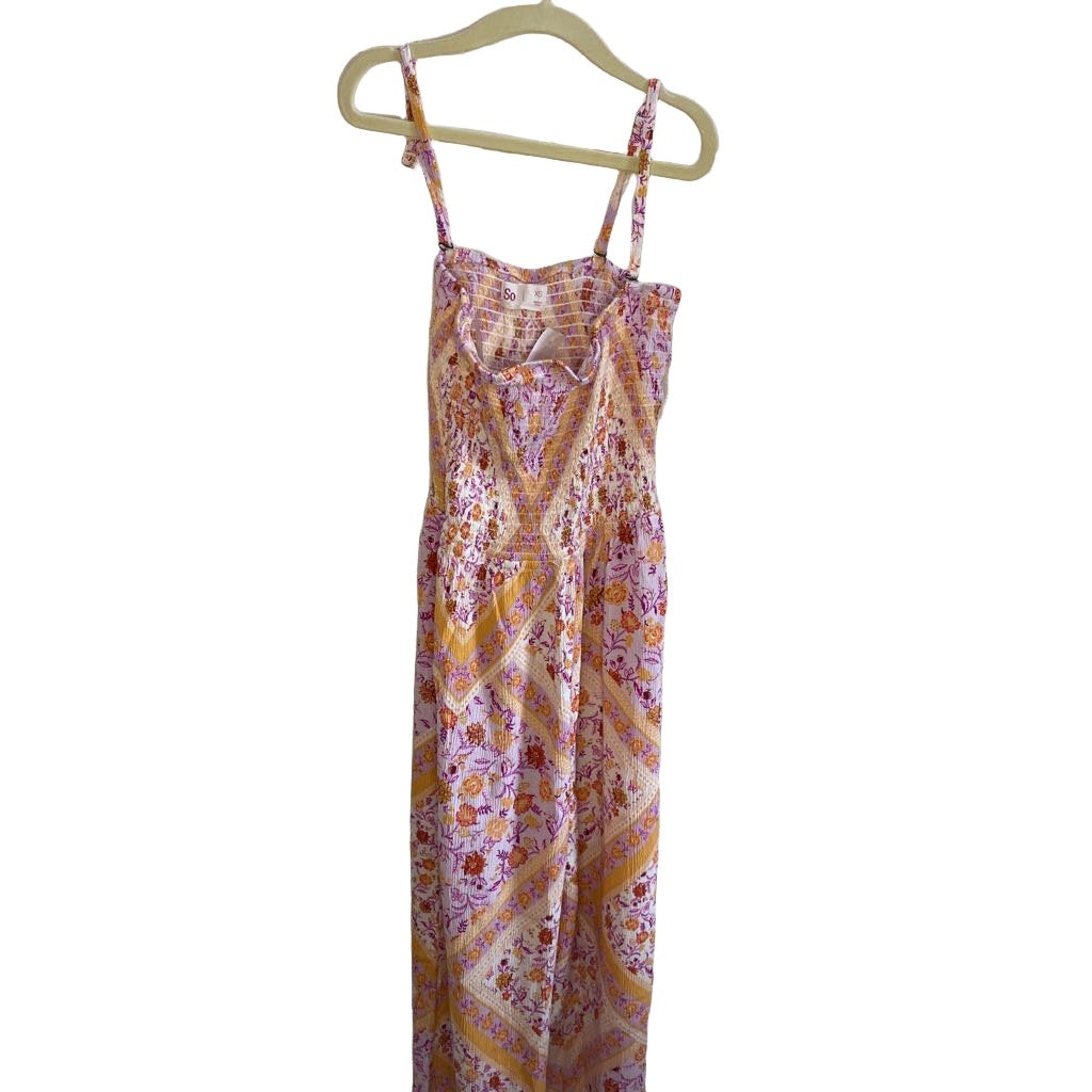 Spaghetti Strap Long Romper / Floral