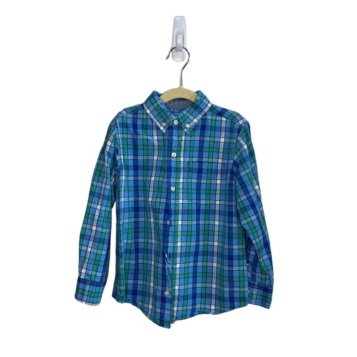 Plaid Button-down Collared Shirt