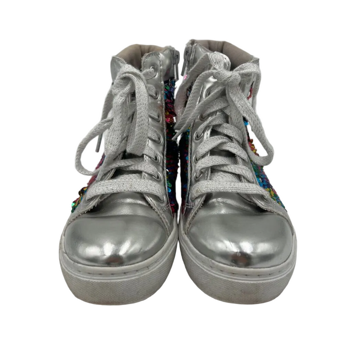 Metallic High Tops w/Rainbow Sides