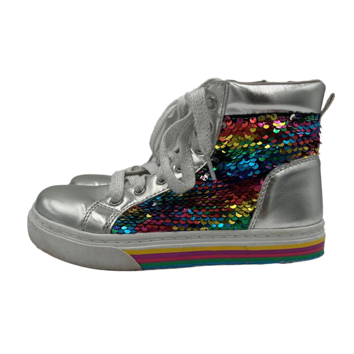 Metallic High Tops w/Rainbow Sides