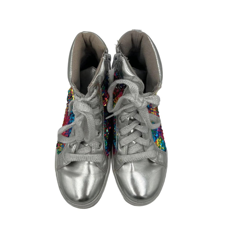 Metallic High Tops w/Rainbow Sides