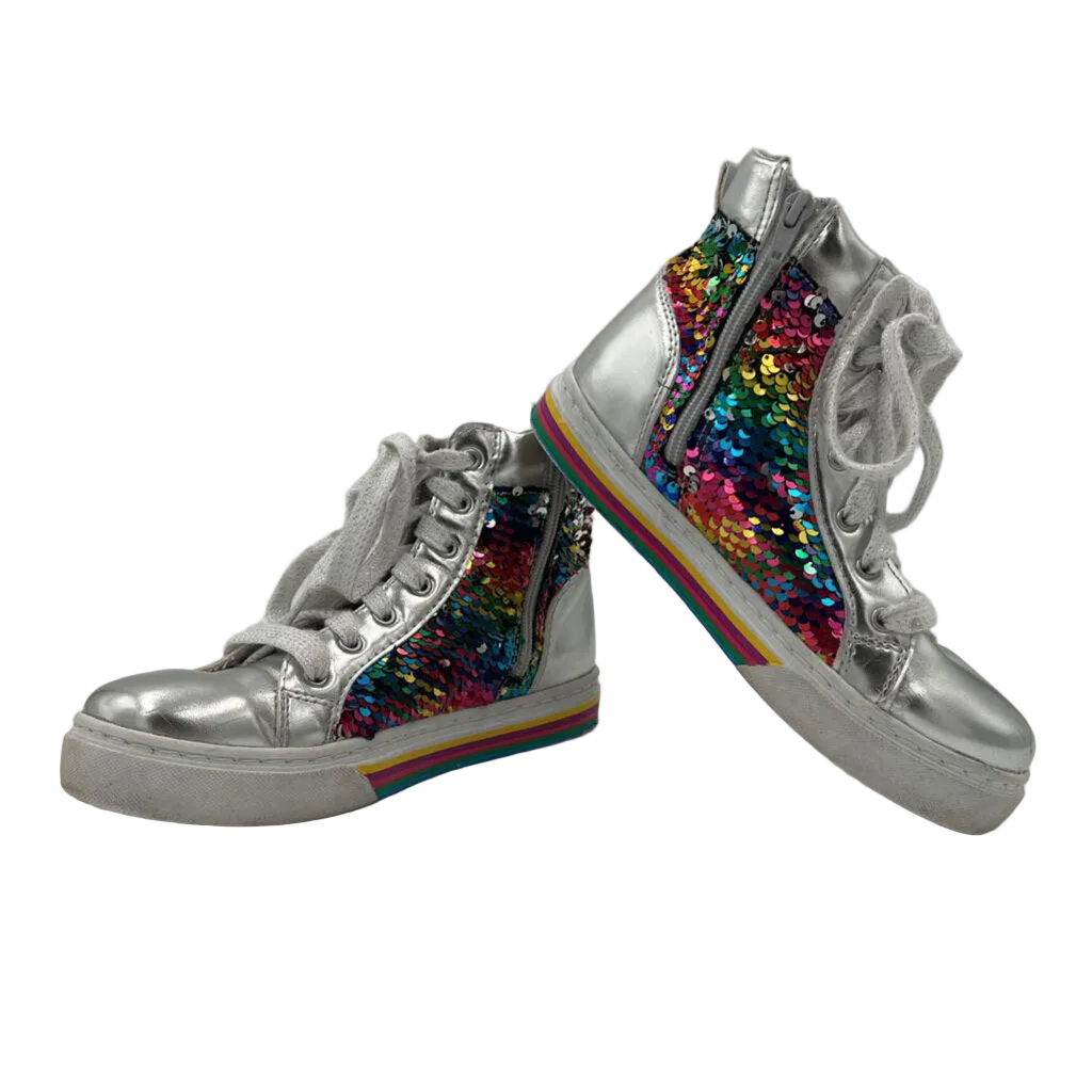Metallic High Tops w/Rainbow Sides