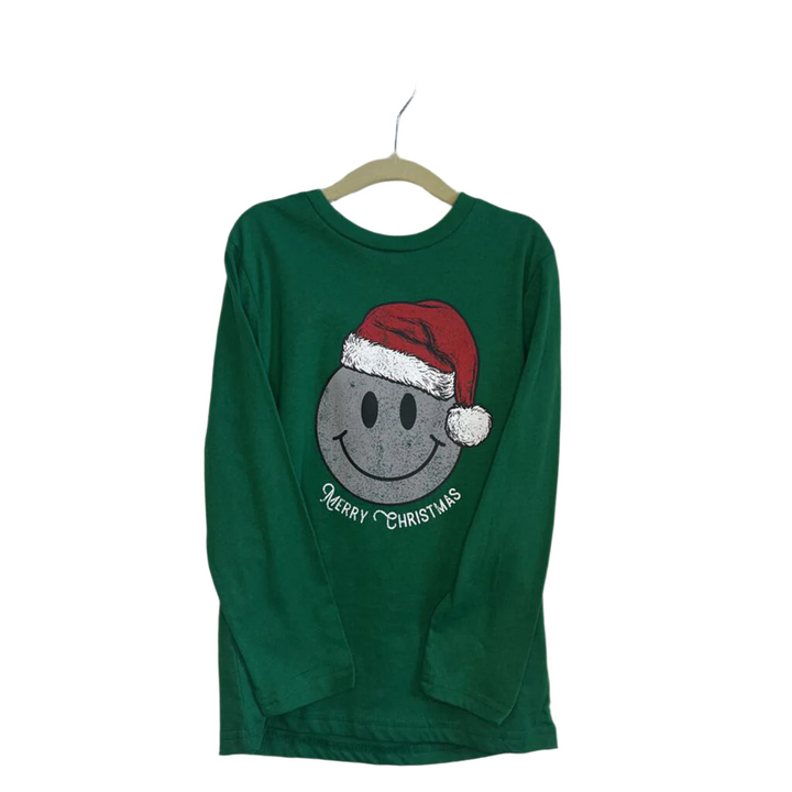 LS Shirt - Smiley Face Merry Christmas