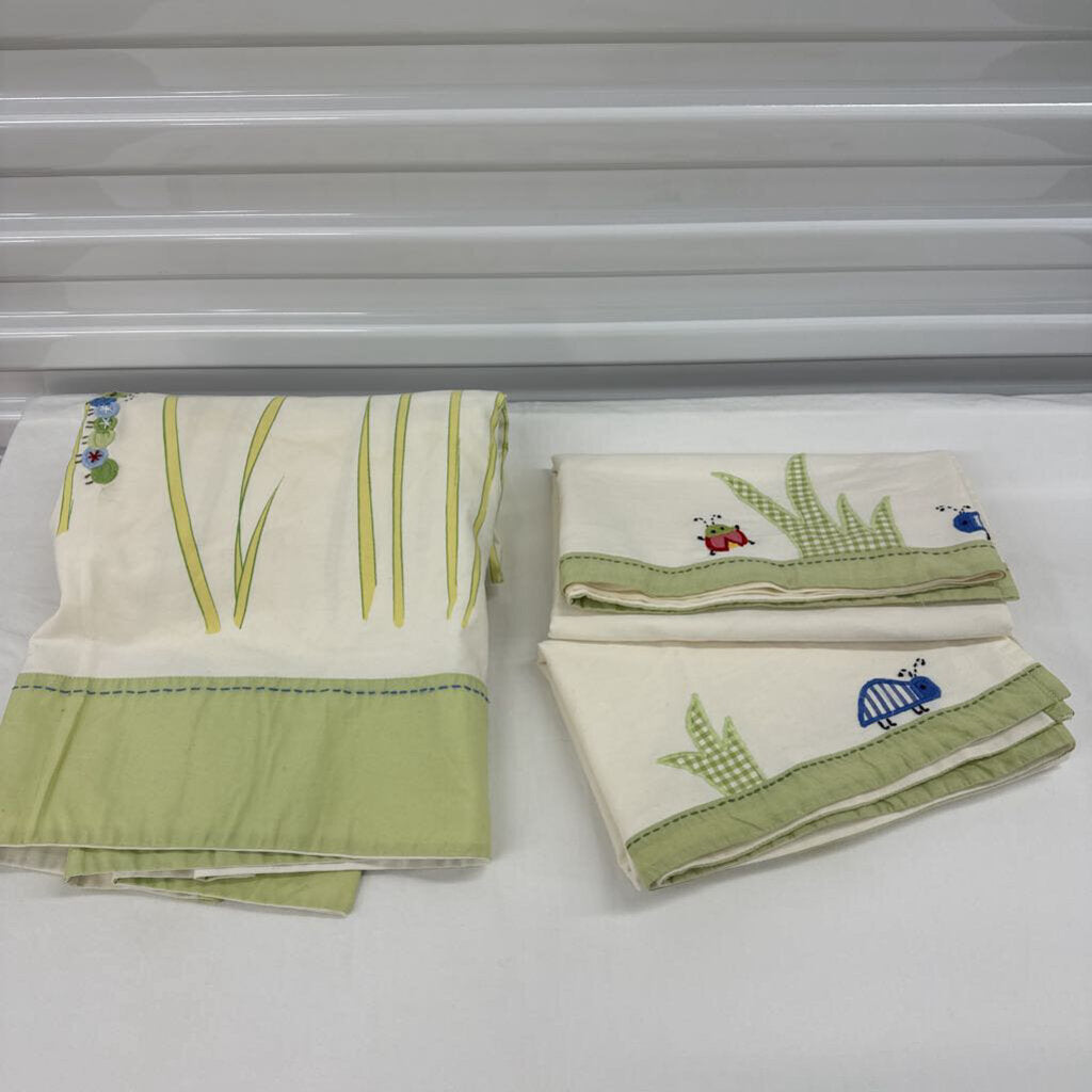 Shower Curtain w/ 2-PC Ruffle Valance - Dragonfly