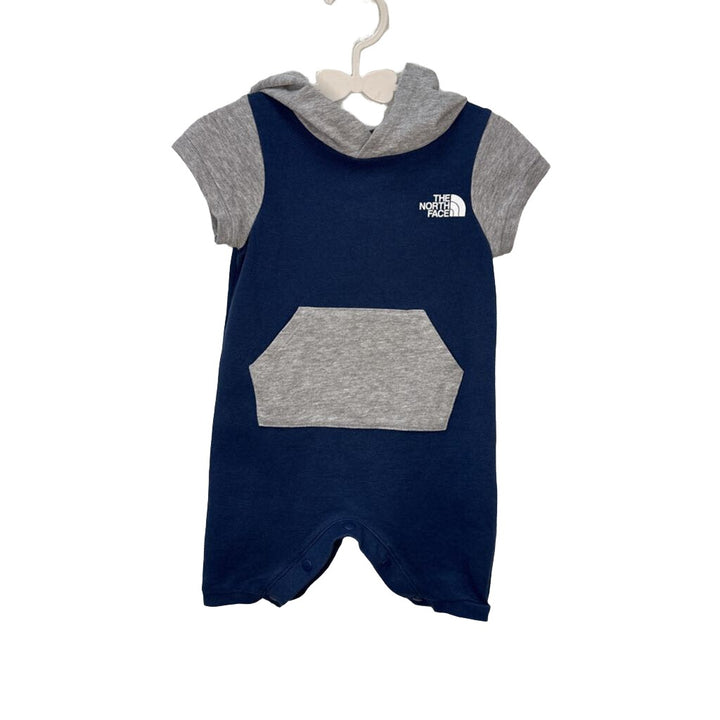 Hooded SS Romper / Front Pocket