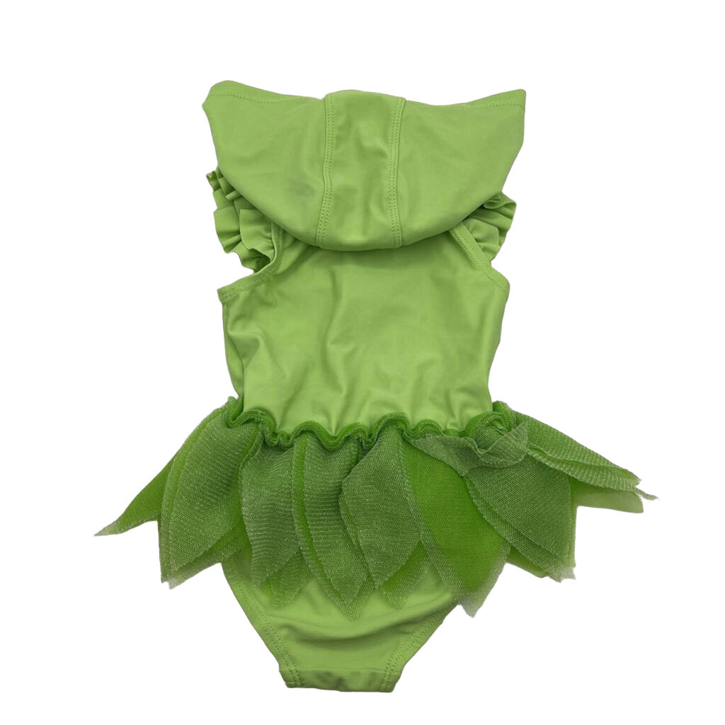 Hooded One Pc Bathing Suit / Tinkerbell