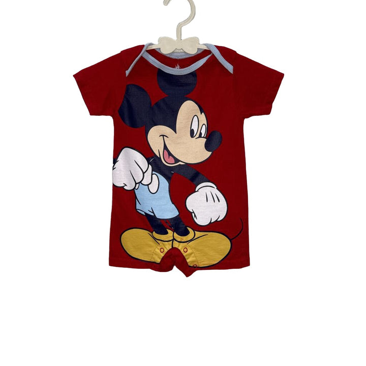 Knit Pullover Romper - Mickey