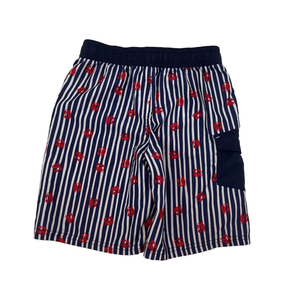 Swim Trunks / Striped w Lobster