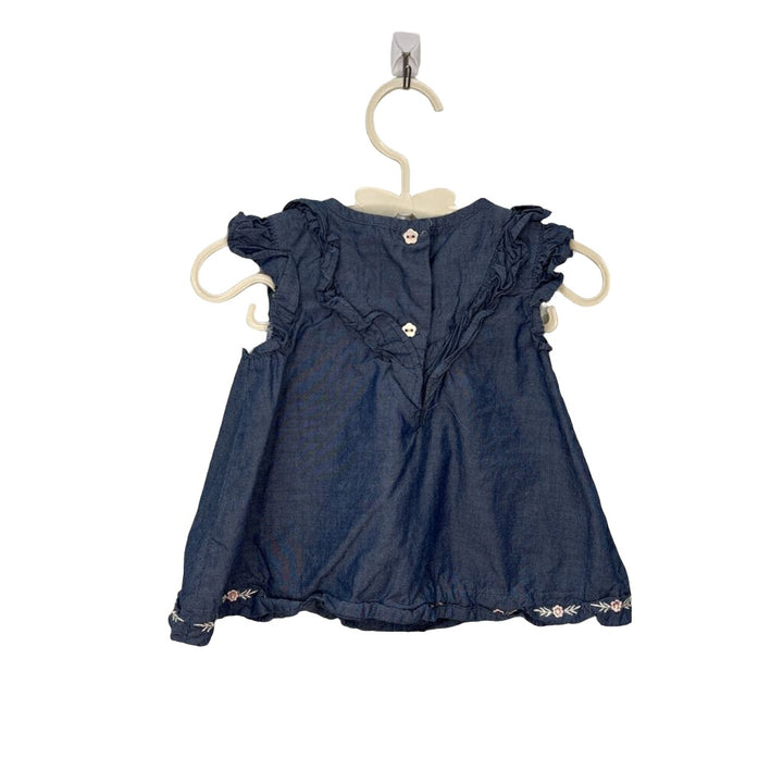 Sleeveless Jean Top / Flowers