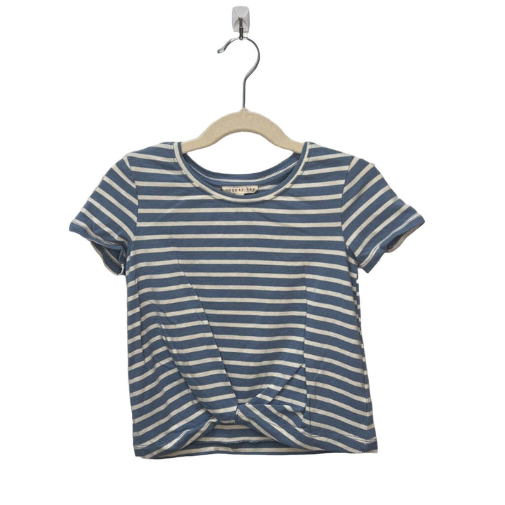 SS Tie Front Shirt / Stripes