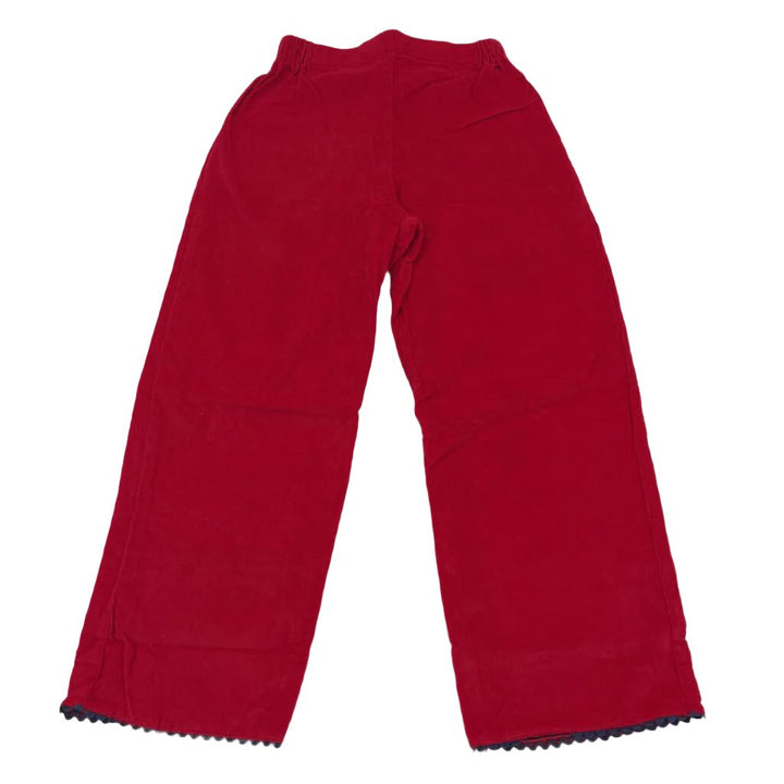Elastic Waist Corduroy Pants