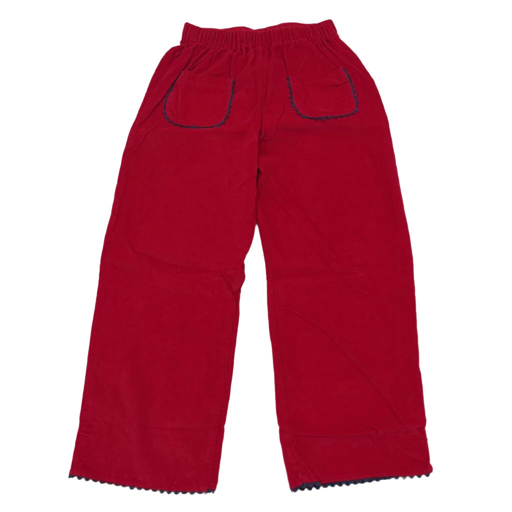 Elastic Waist Corduroy Pants