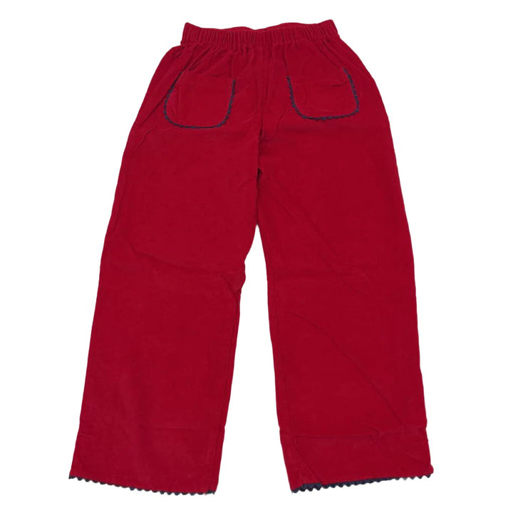 Elastic Waist Corduroy Pants