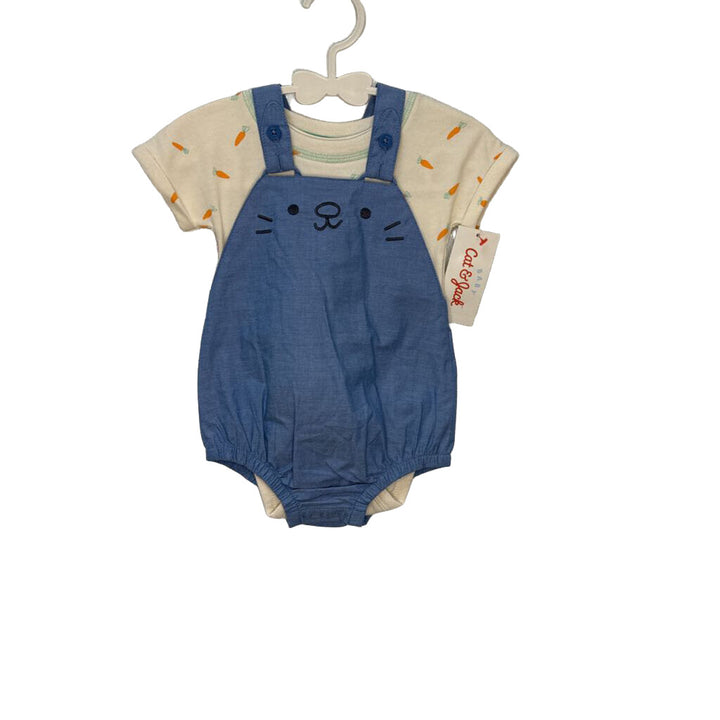 Bunny Overall Onesie Set