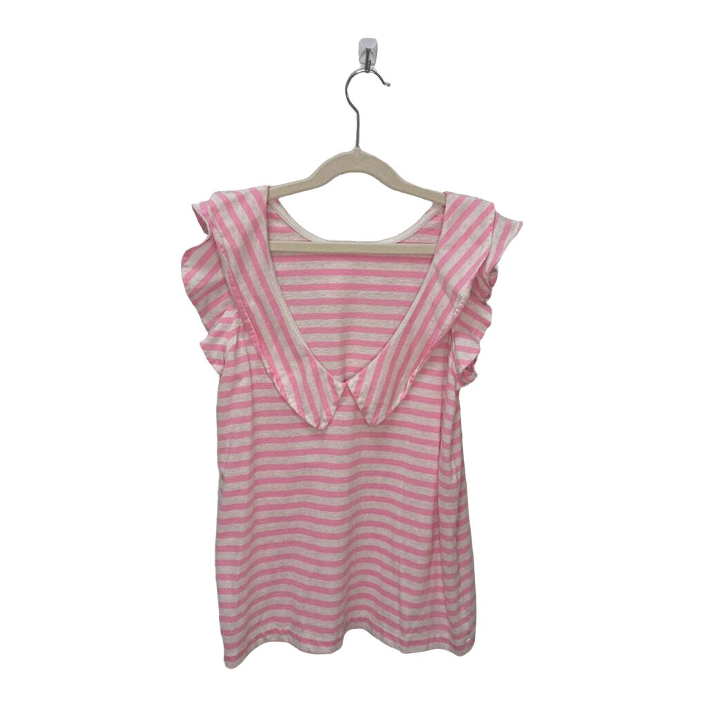 SS V-Back Top - Stripe