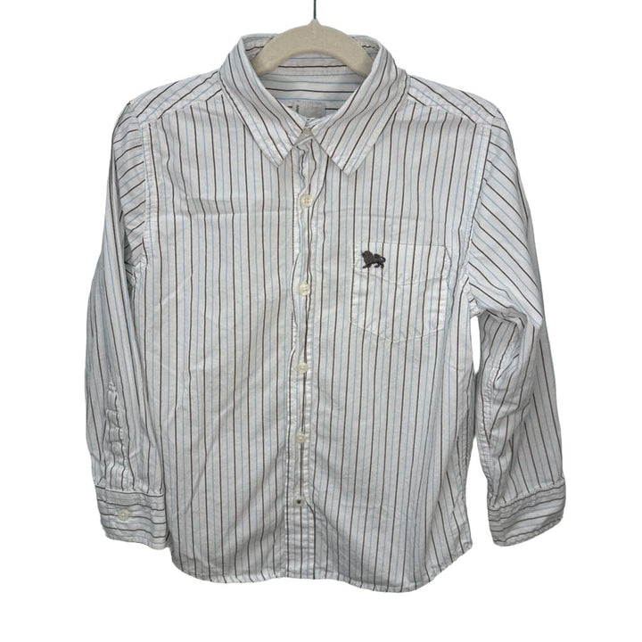 LS Collared Button Up / Striped