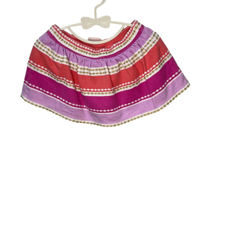 Elastic Waist Striped Skirts / Glitter Lines