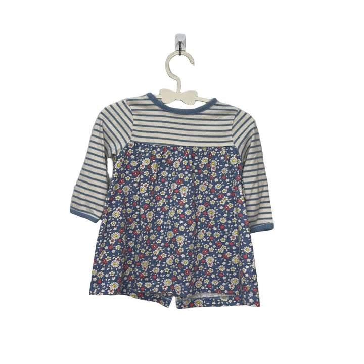 LS Cotton Dress / Stripes & Rainbow