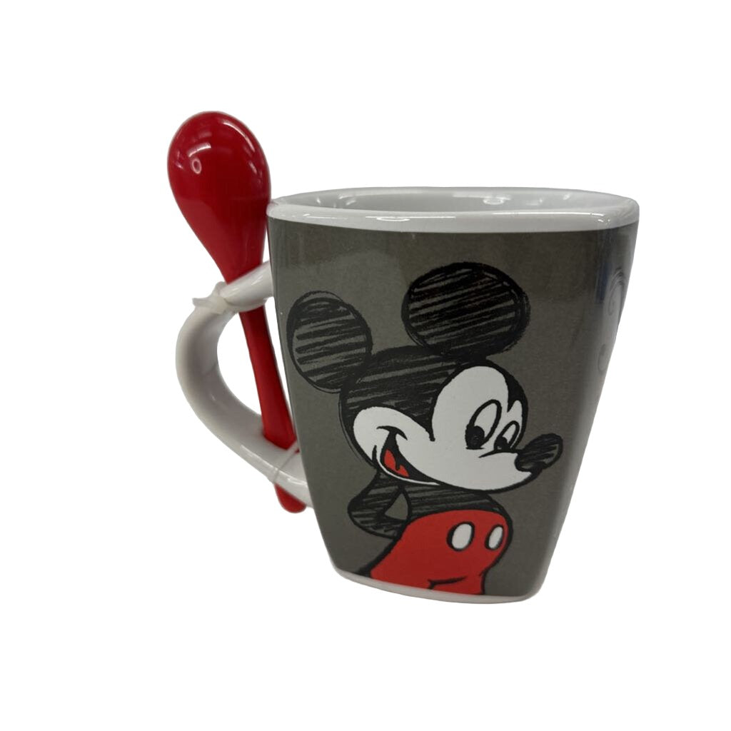 Coffee Mug w Spoon / Mickey & Minnie