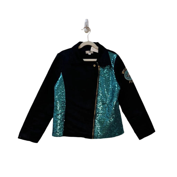 Zip Up Jacket w Sequin / Wicked Fierce