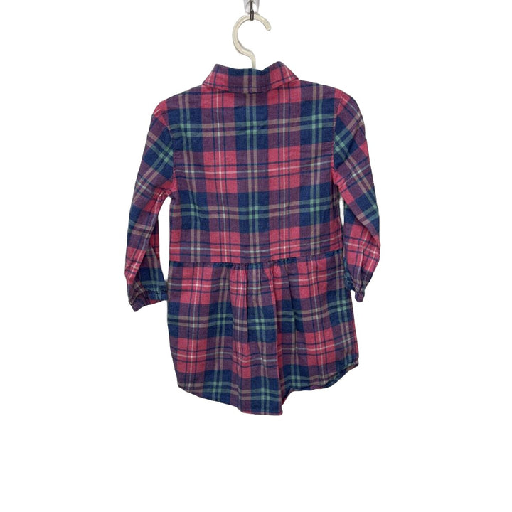 LS Collared Plaid Dress