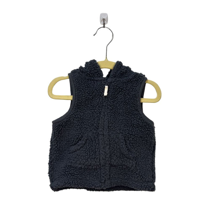 Hooded Fleece Zip Up Vest