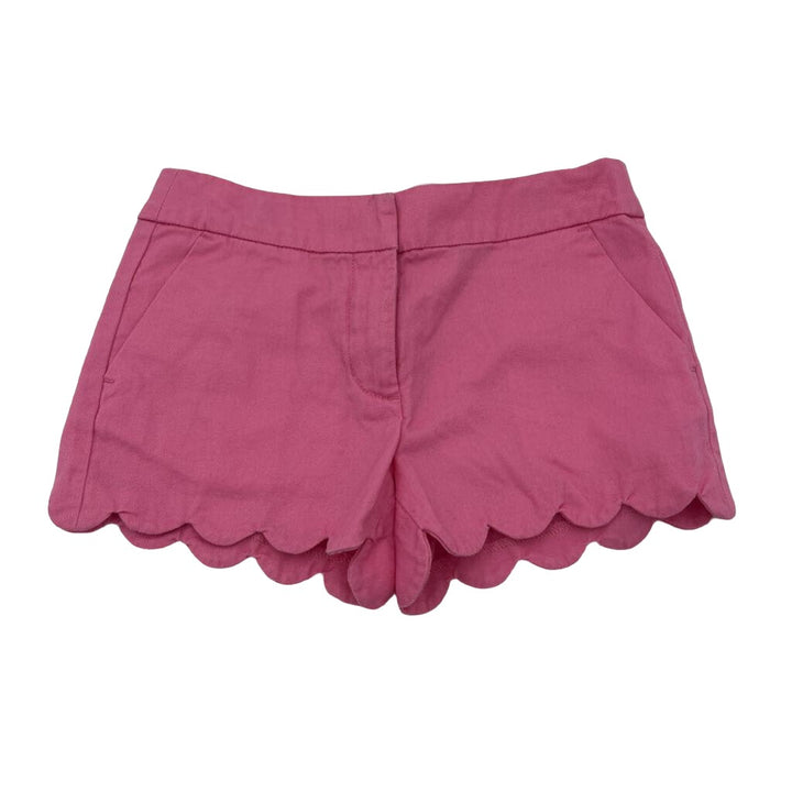 Adjustable Waist Scalloped Edge Shorts