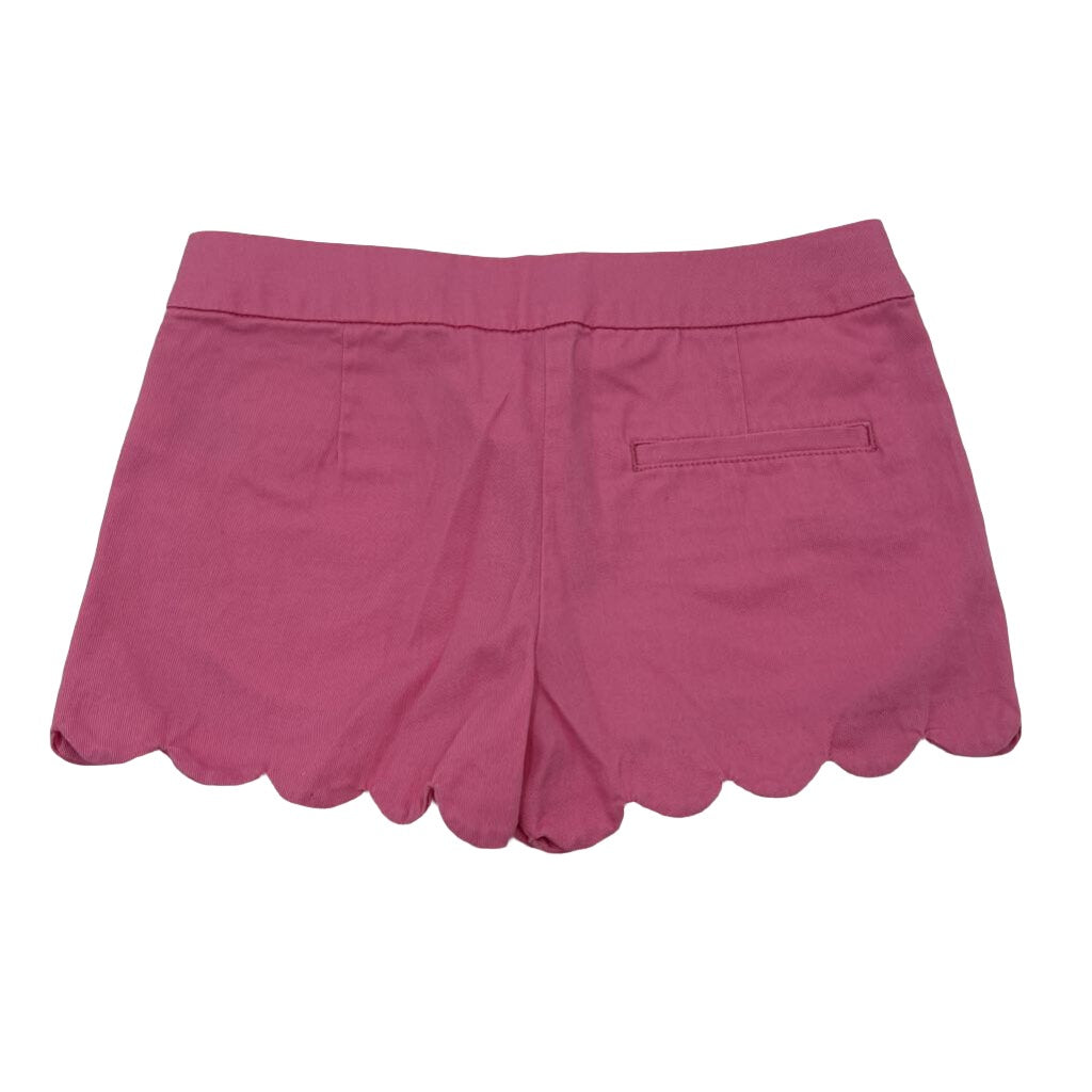 Adjustable Waist Scalloped Edge Shorts