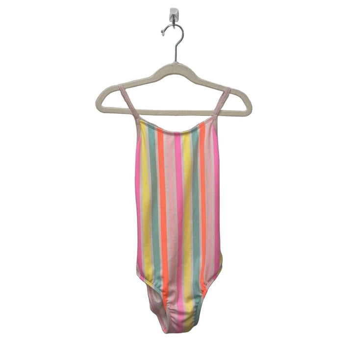 One Pcs Striped Bathing Suit
