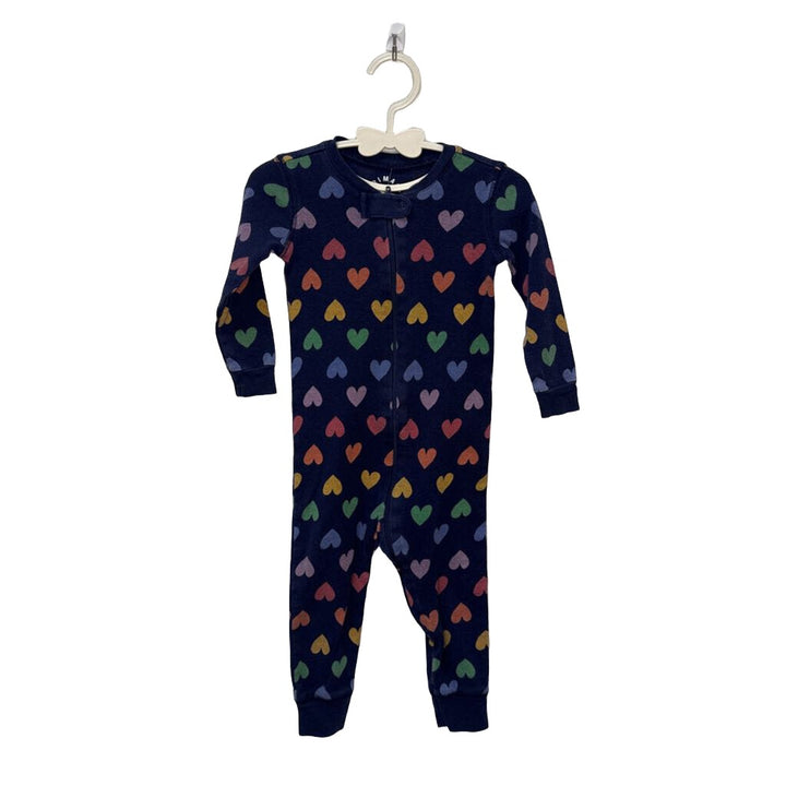 LS Footless Onesie / Hearts