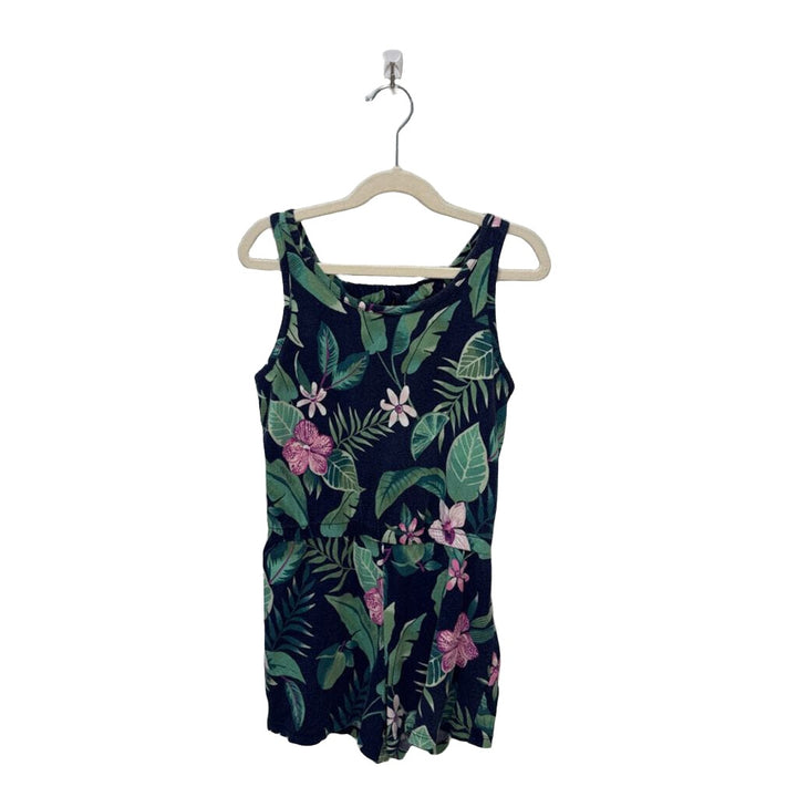 Tank Cotton Romper / Hawaiin Flowers