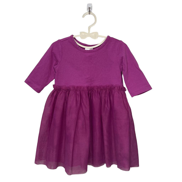 Qtr Sleeve Dress + Tulle Skirt
