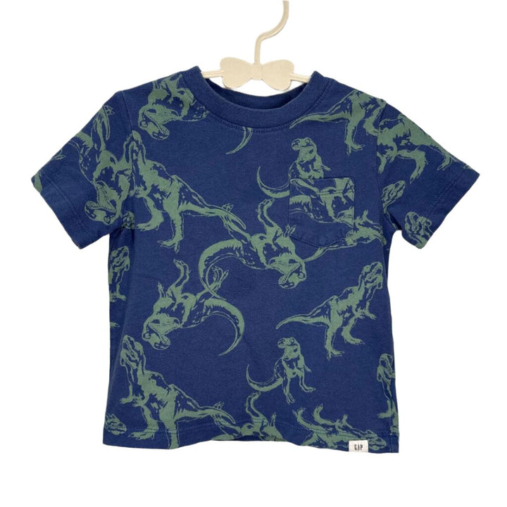 SS Shirt / Chest Pocket + Dinosaurs