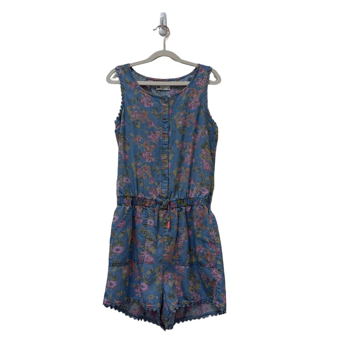 Sleeveless Cotton Romper / Flowers