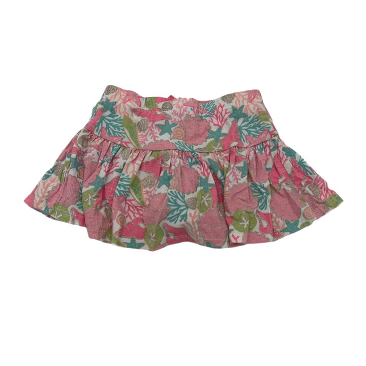 Elastic Waist Skort / Coral + Starfish