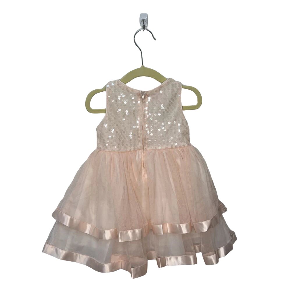 Sleeveless Sequin + Tulle Dress