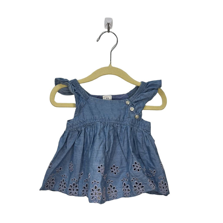 Ruffle Sleeves Denim Shirt