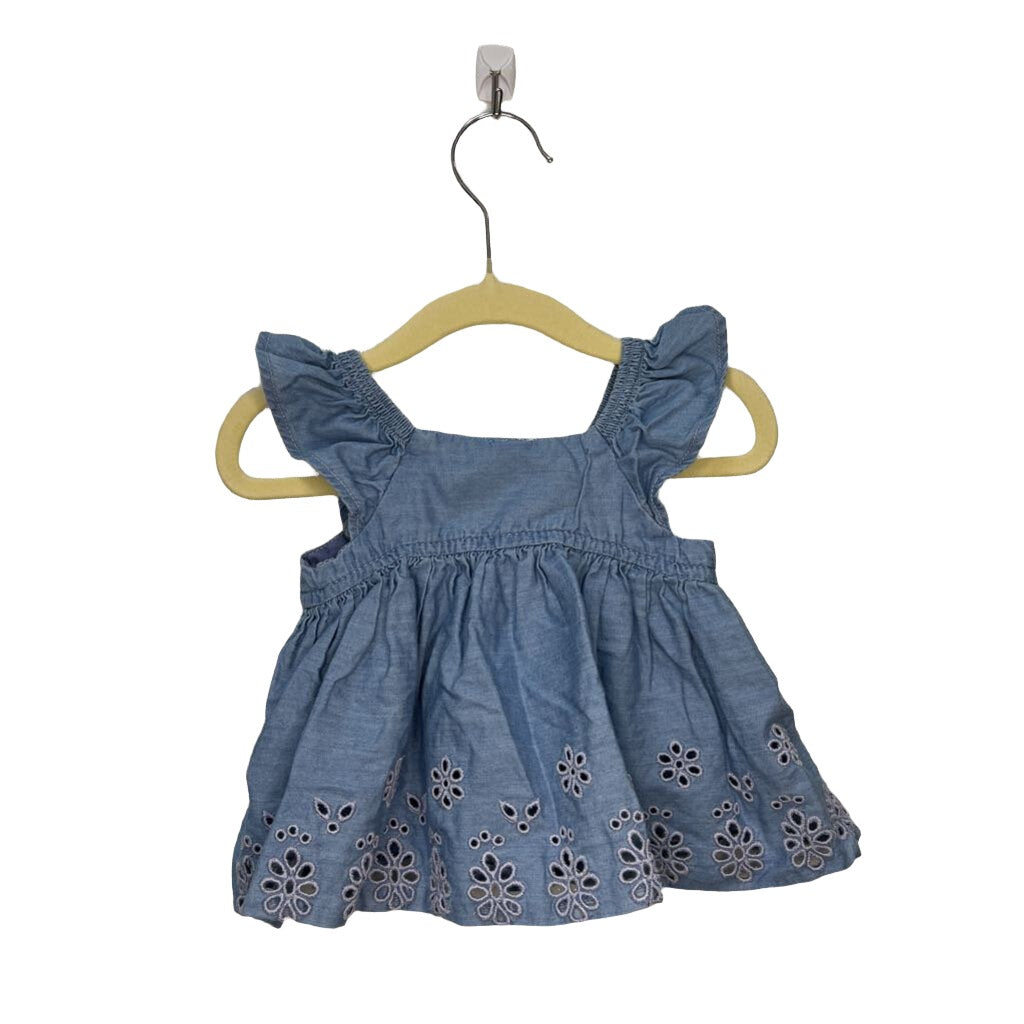 Ruffle Sleeves Denim Shirt