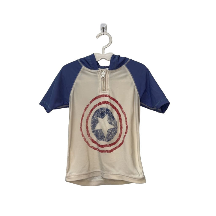 SS Hooded Swim Shirt / Captain America