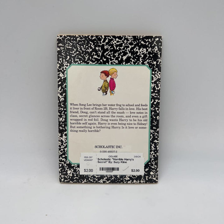 "Horrible Harry's Secret" By: Suzy Kline