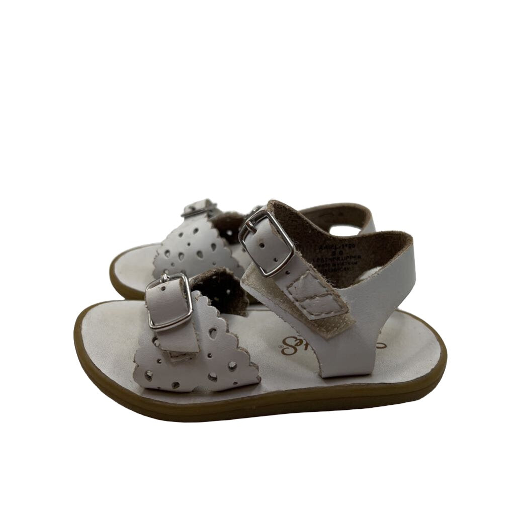 Faux Buckle Velcro Sandals