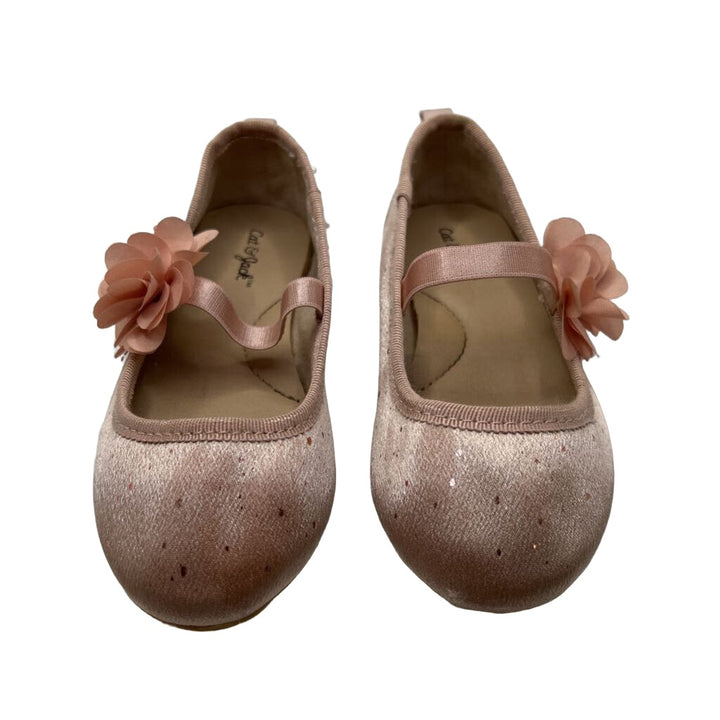 Dress Up Flat Shoes / Sparkles + Flower