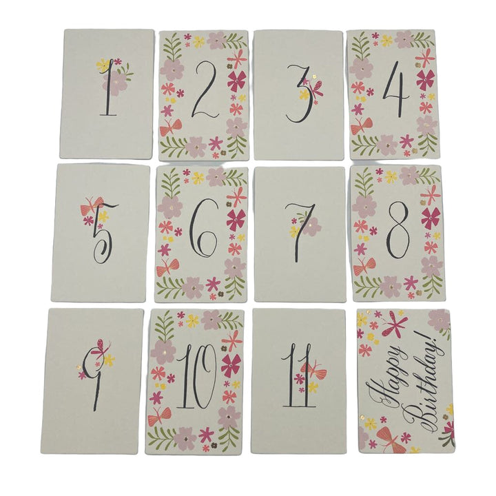 Floral Milestone Marker Cards